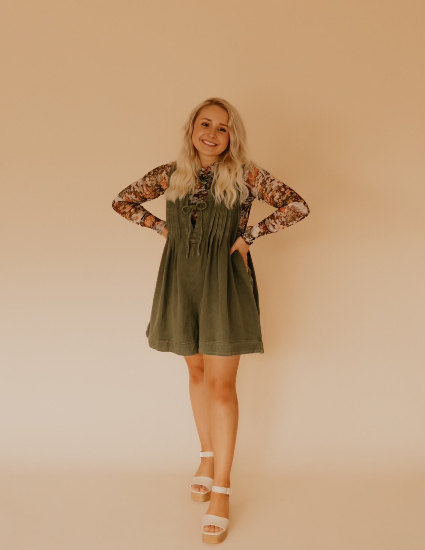 The Soro Denim Romper