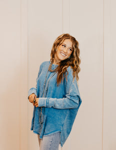 The Radnor Waffle Top - Oversized