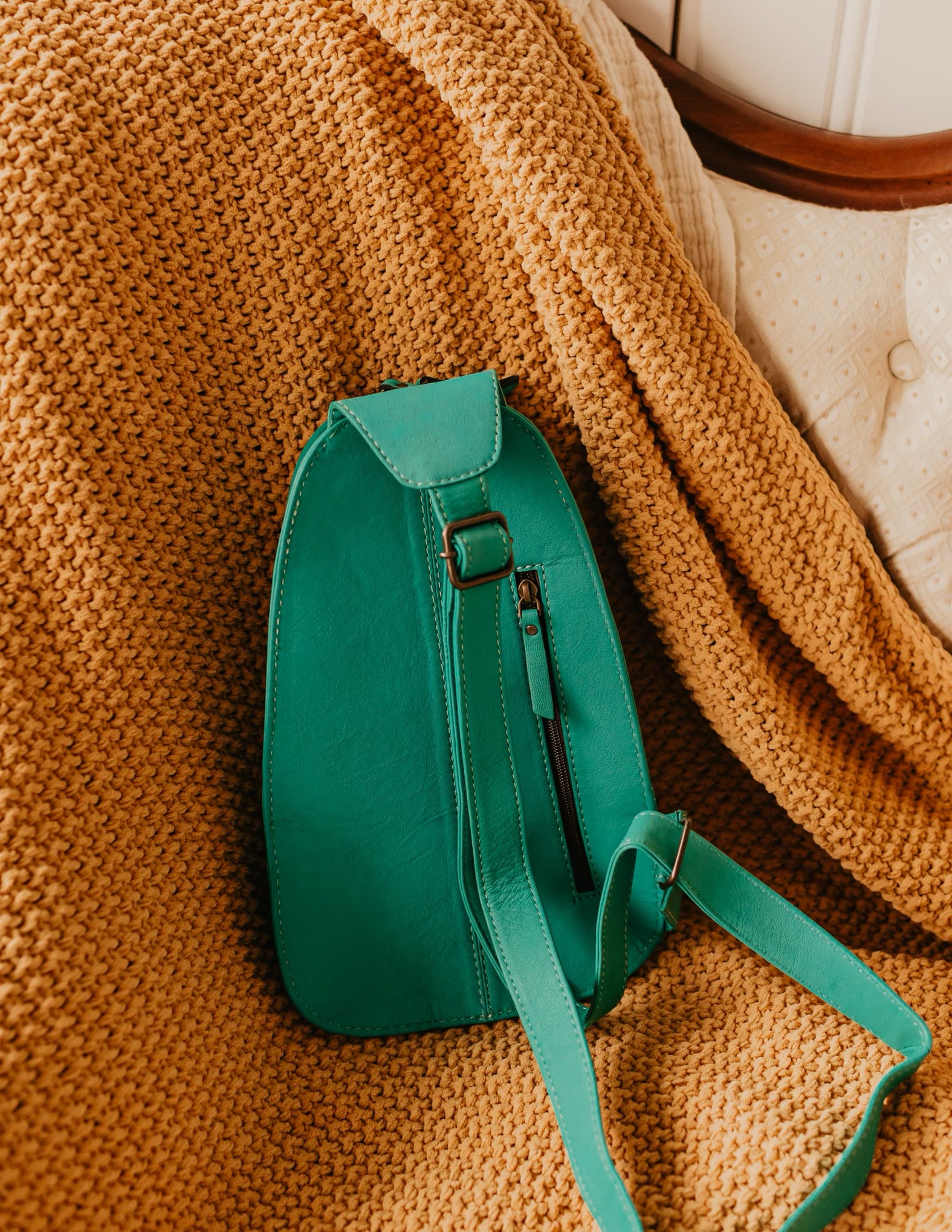 The Melleville Turquoise Sling Bag
