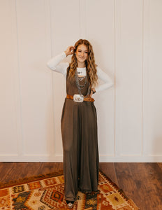 The Remy Jumpsuit - Olive SHIP 3/22
