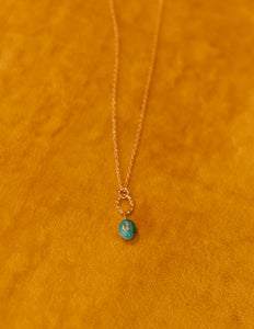 Turquoise Necklace w/ Bronze Chain