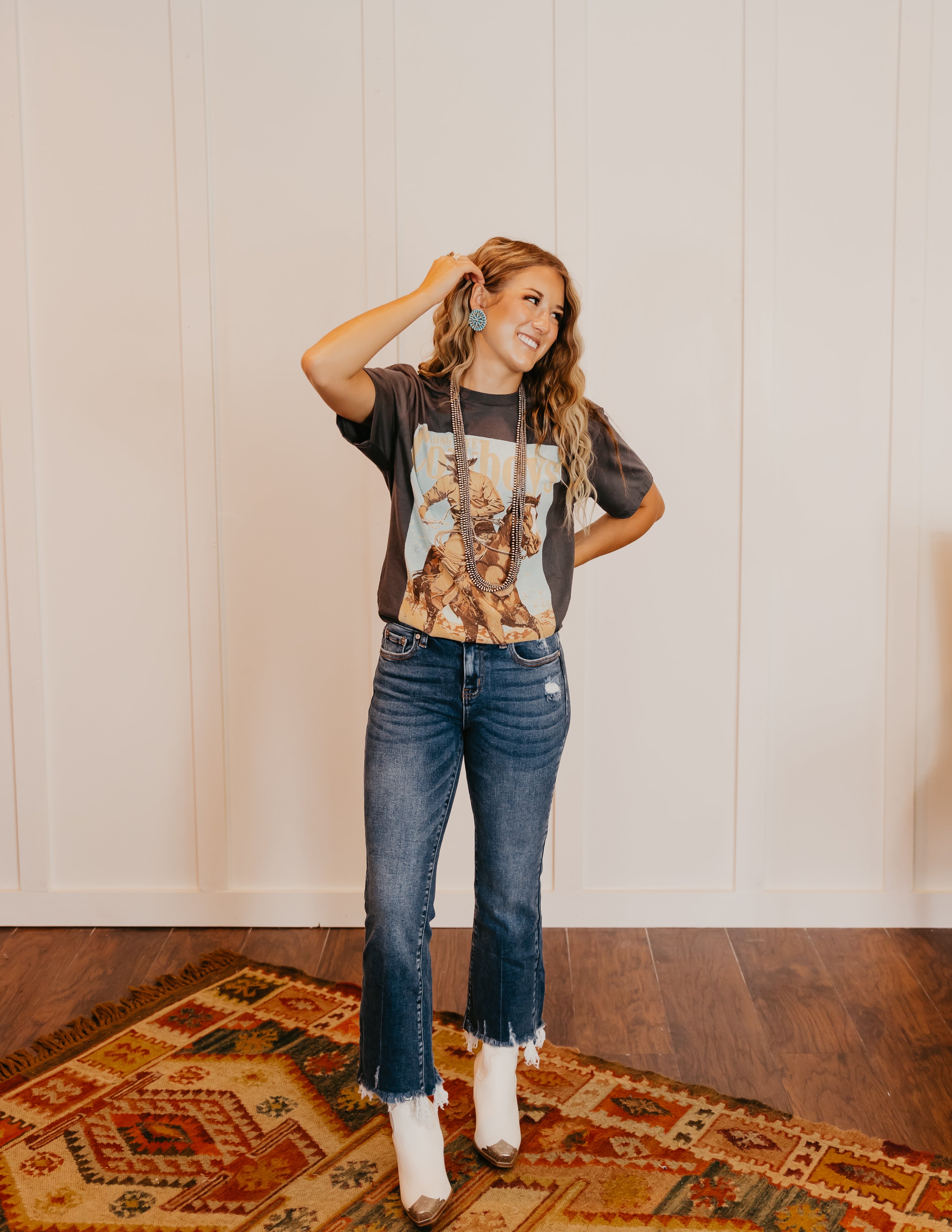 Long Live Cowboys Tee Blue