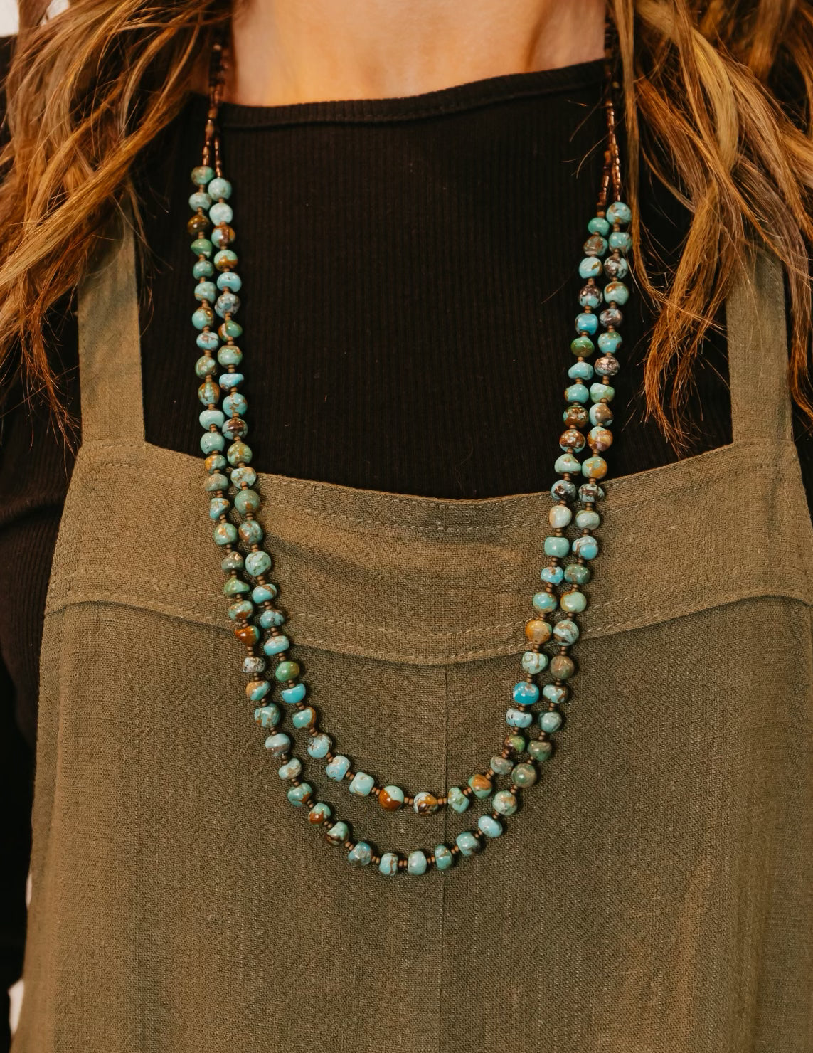 Kingman Turquoise w/ Shell Necklace