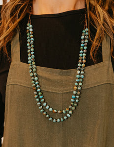 Kingman Turquoise w/ Shell Necklace