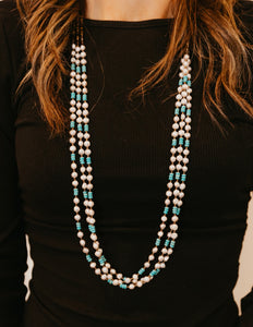 Pearls & Turquoise Necklace