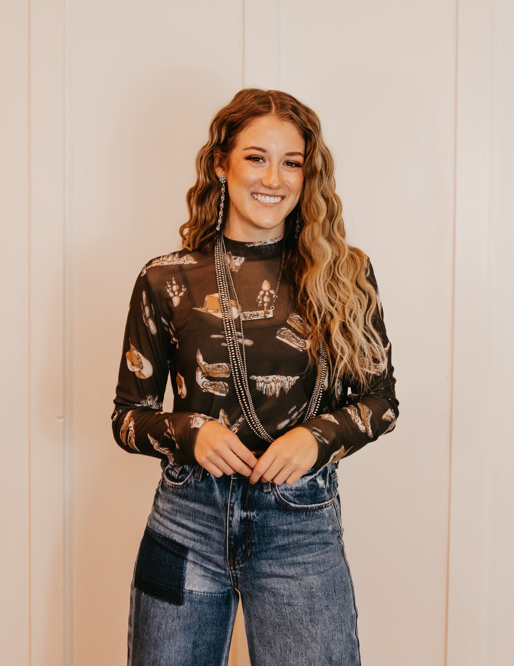 The Cowboy Way Mesh Top