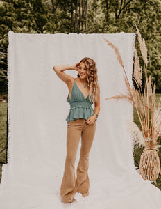 The Flora Peplum Tank {multiple colors}