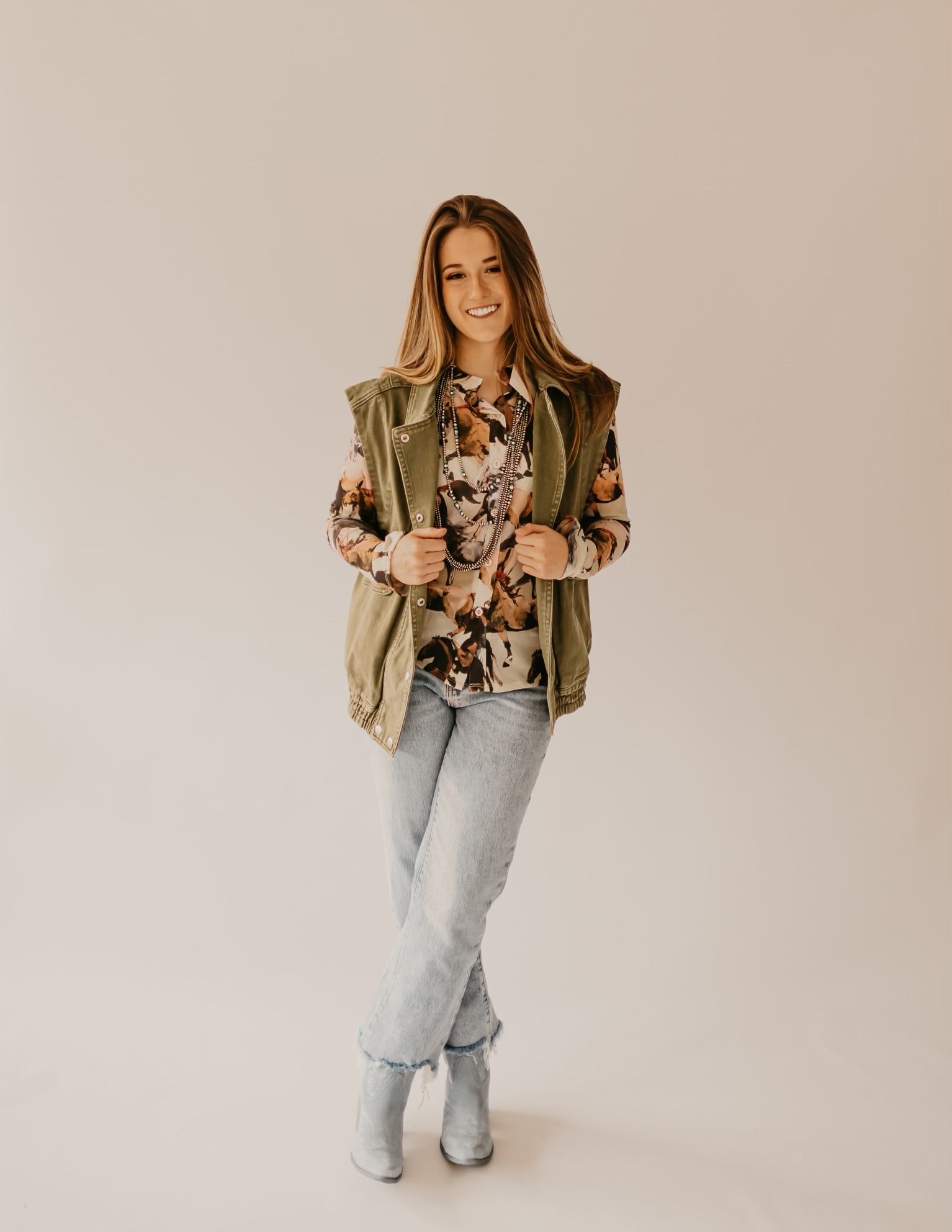 The Running Horse Button Up