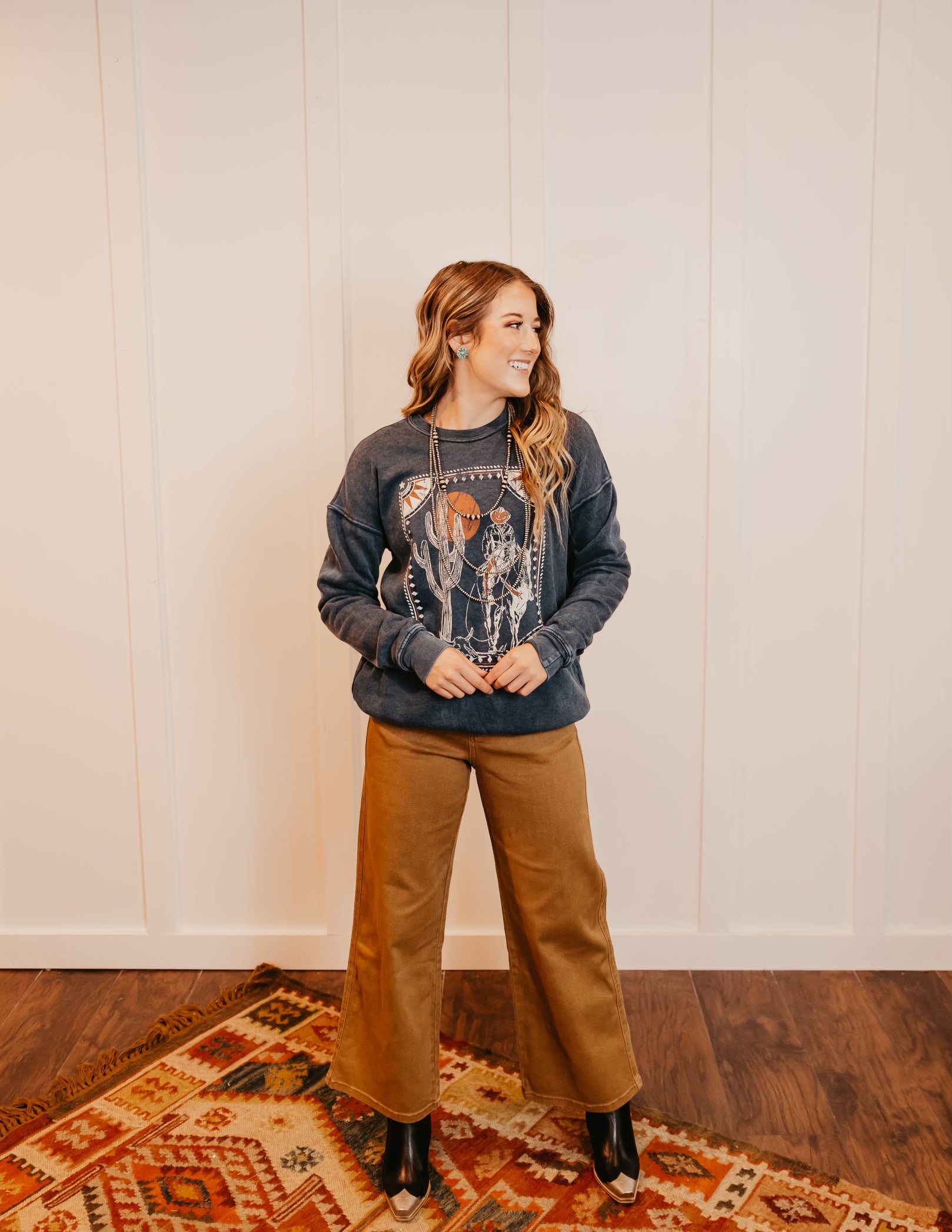 Western Cowboy Crew - Navy