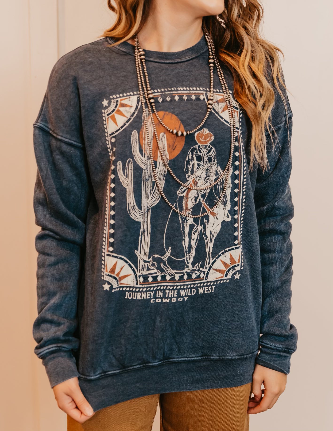 Western Cowboy Crew - Navy