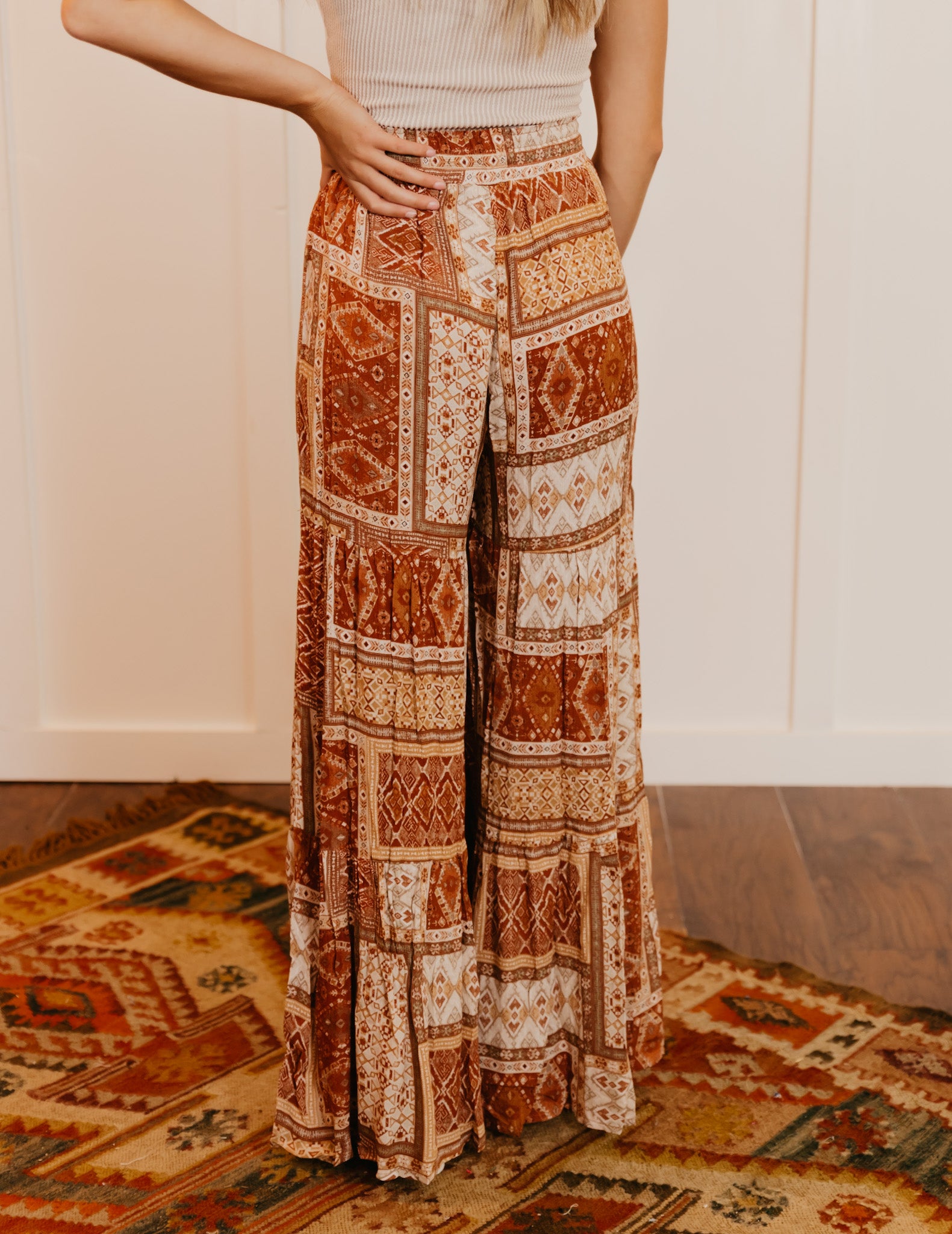 The Lorin Boho Pant - Rust