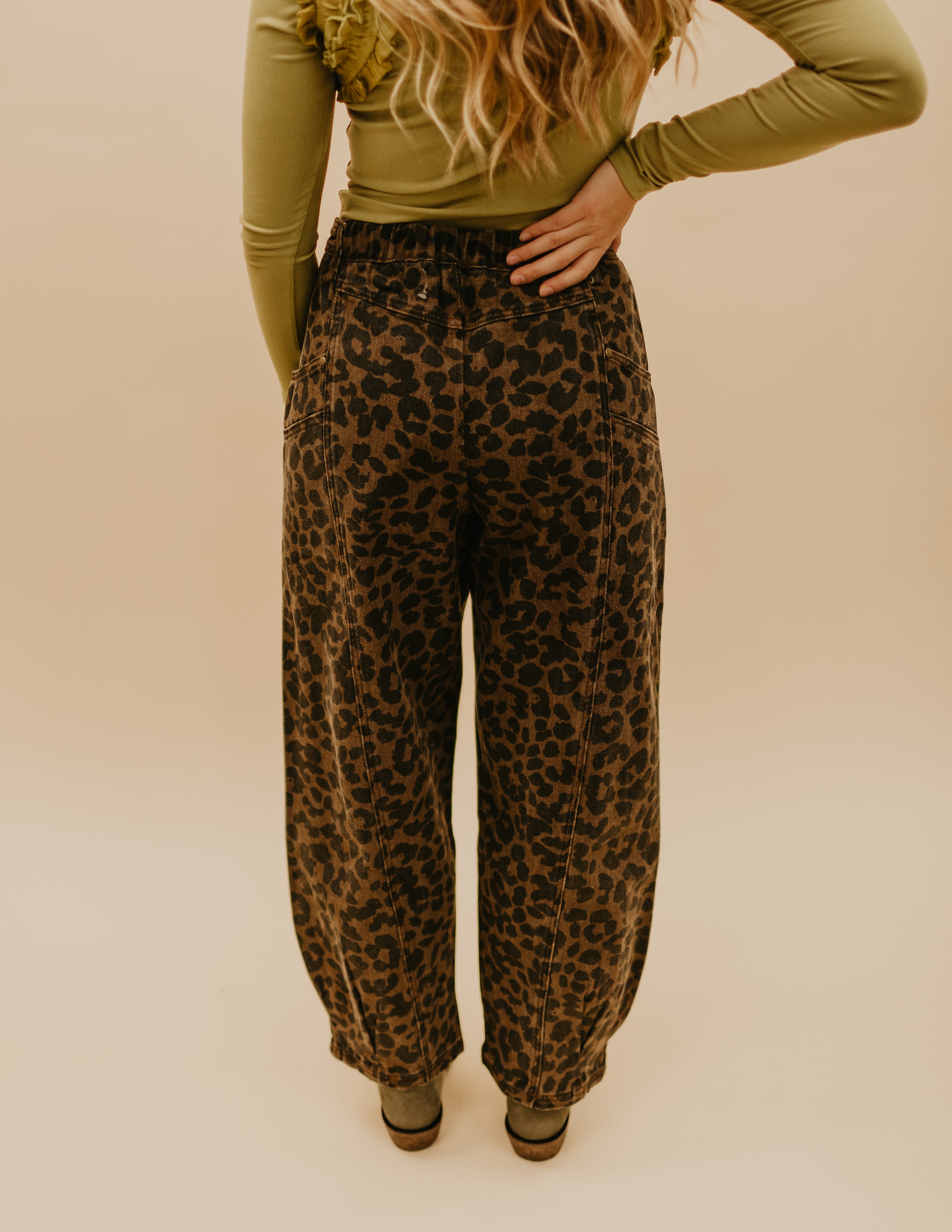 The Paloma Leopard Barrel Pant