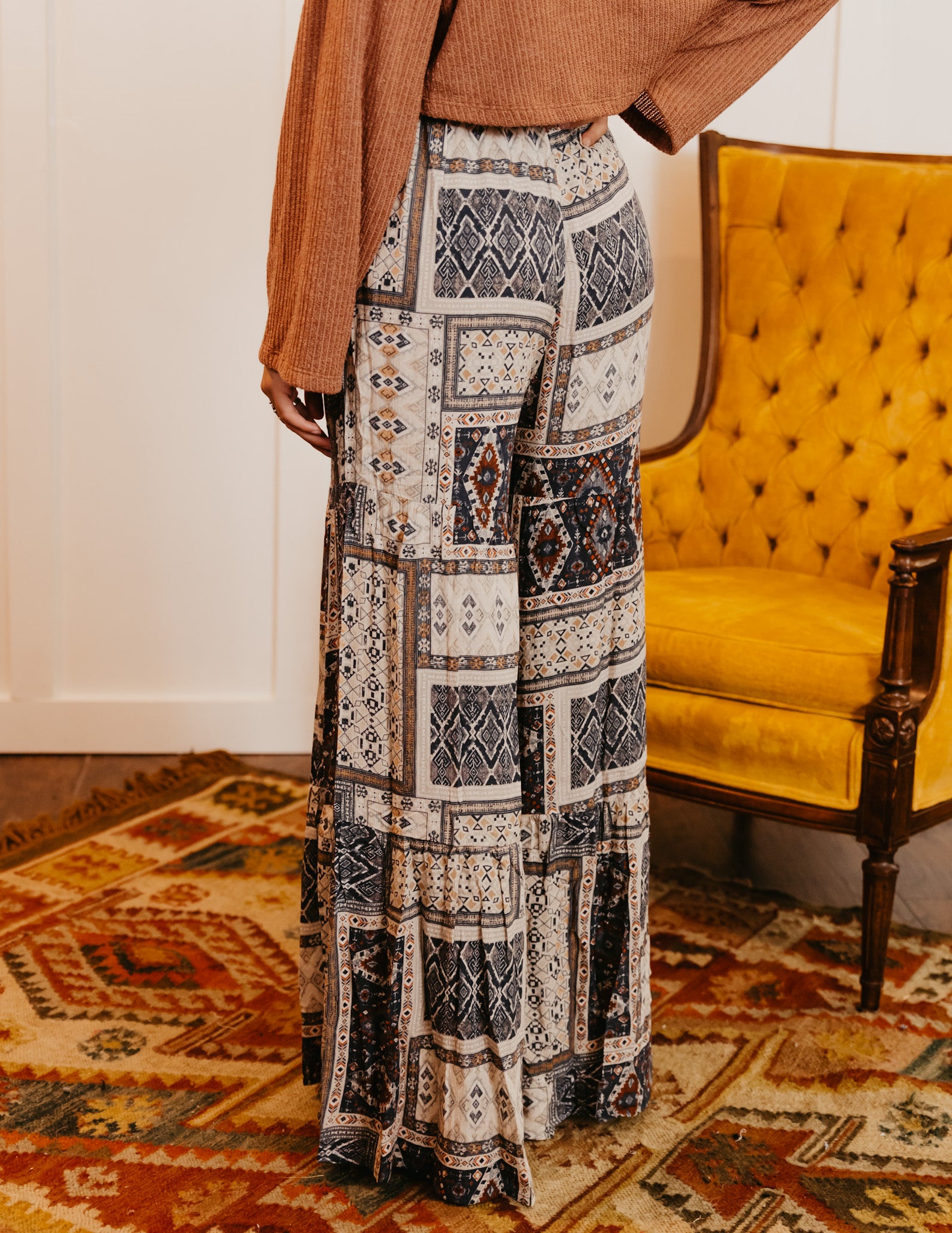 The Lorin Boho Pant - Navy