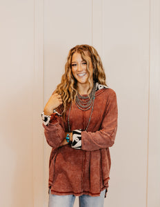 The Radnor Waffle Top - Oversized