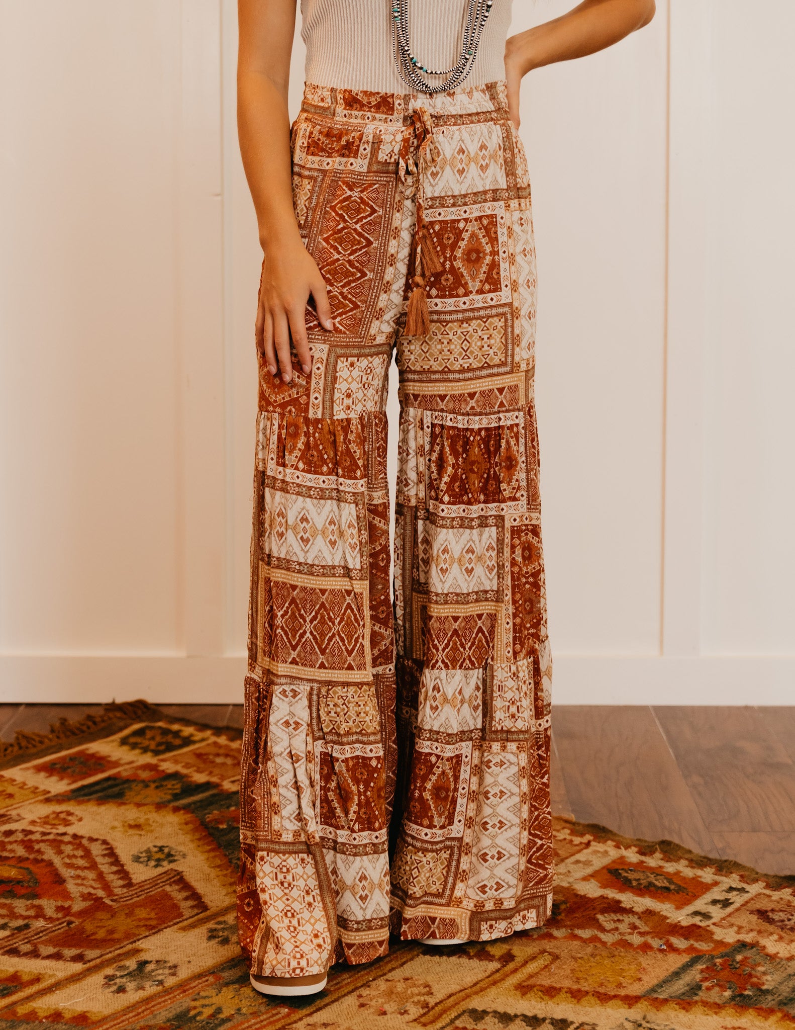 The Lorin Boho Pant - Rust