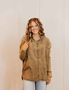 The Radnor Waffle Top - Oversized