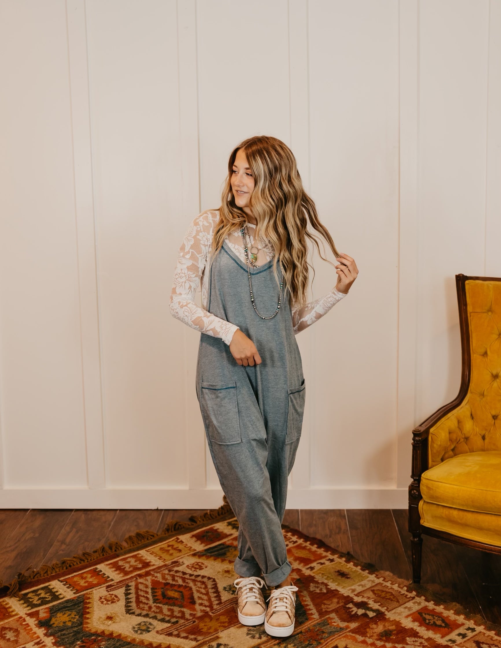 The Jolie Jumpsuit - Blue