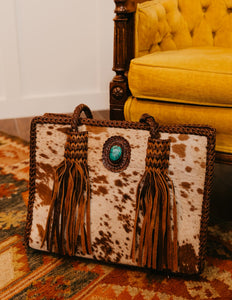 The Reno Tote in Cowhide