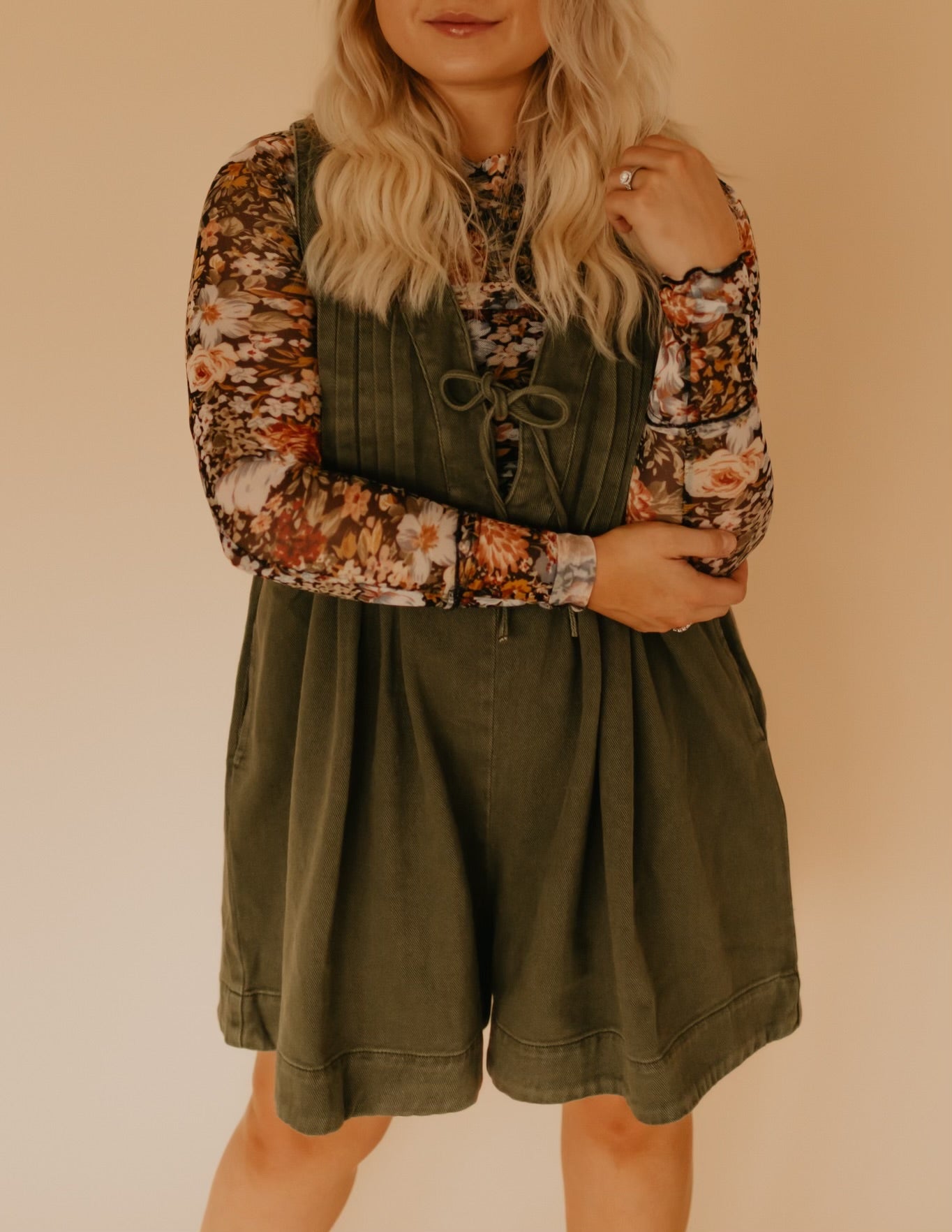 The Soro Denim Romper