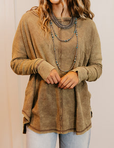 The Radnor Waffle Top - Oversized