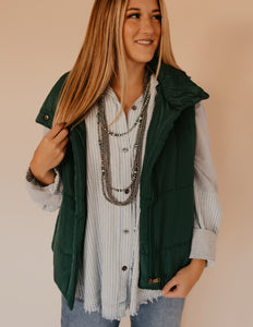 The Memphis Puffer Vest - Green