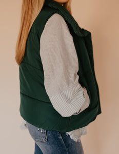 The Memphis Puffer Vest - Green