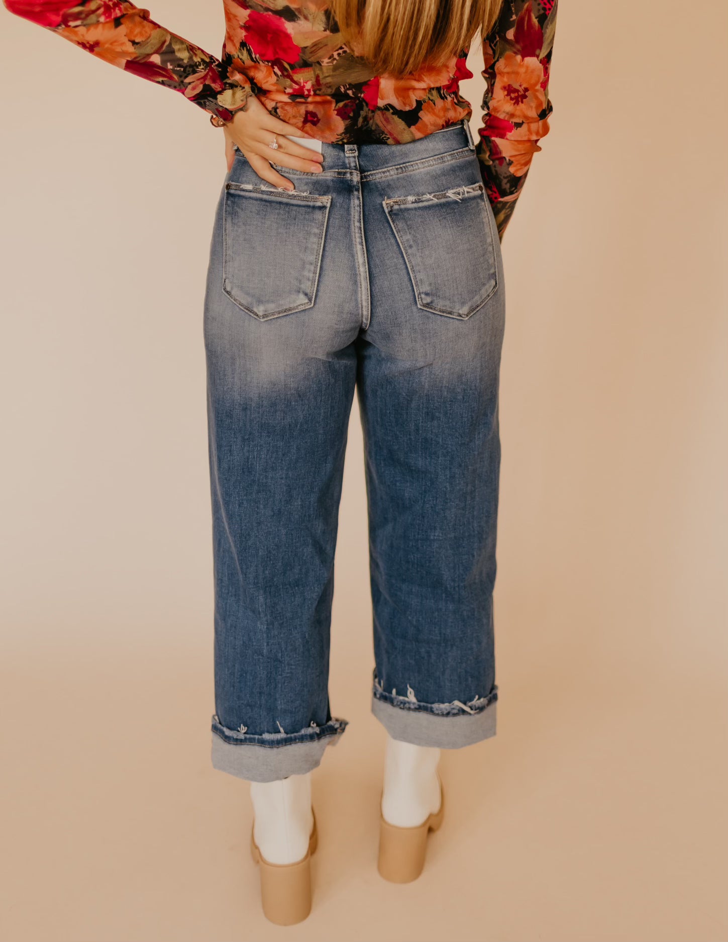 The Delby Cropped Wide Leg Jean