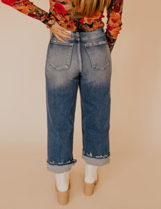 The Delby Cropped Wide Leg Jean
