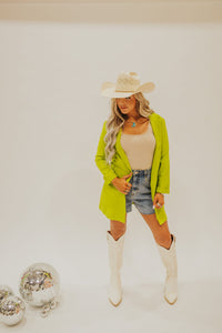 The Shae Blazer in Lime