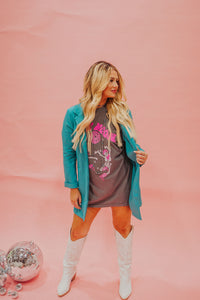 The Shae Blazer in Turquoise