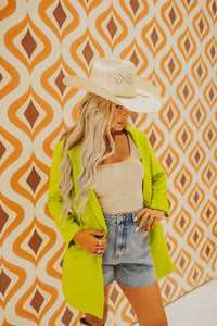 The Shae Blazer in Lime