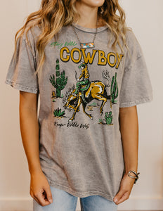 Stay Wild Cowboy Tee - Mineral Wash