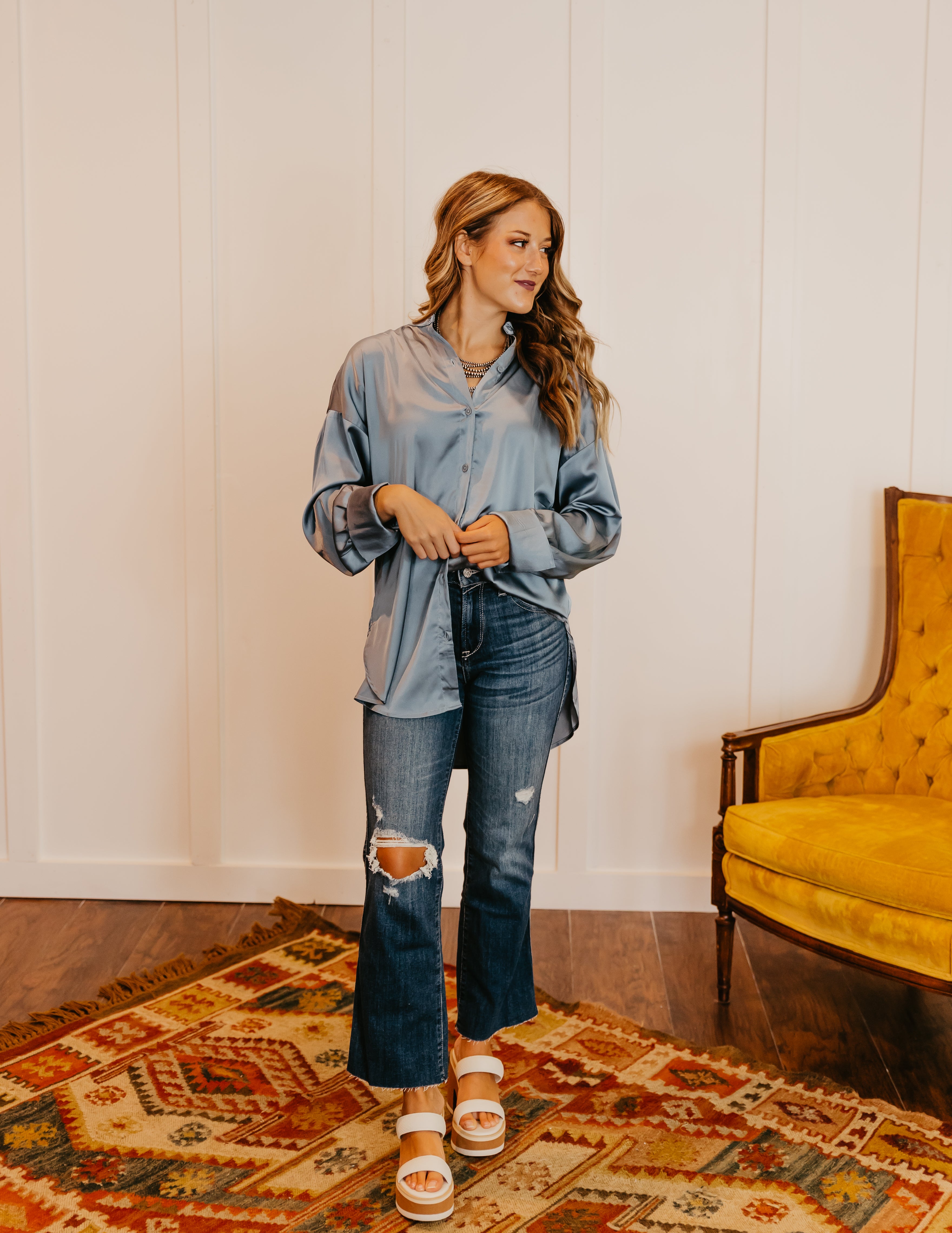 The Fresno Button Up Top {multiple colors}