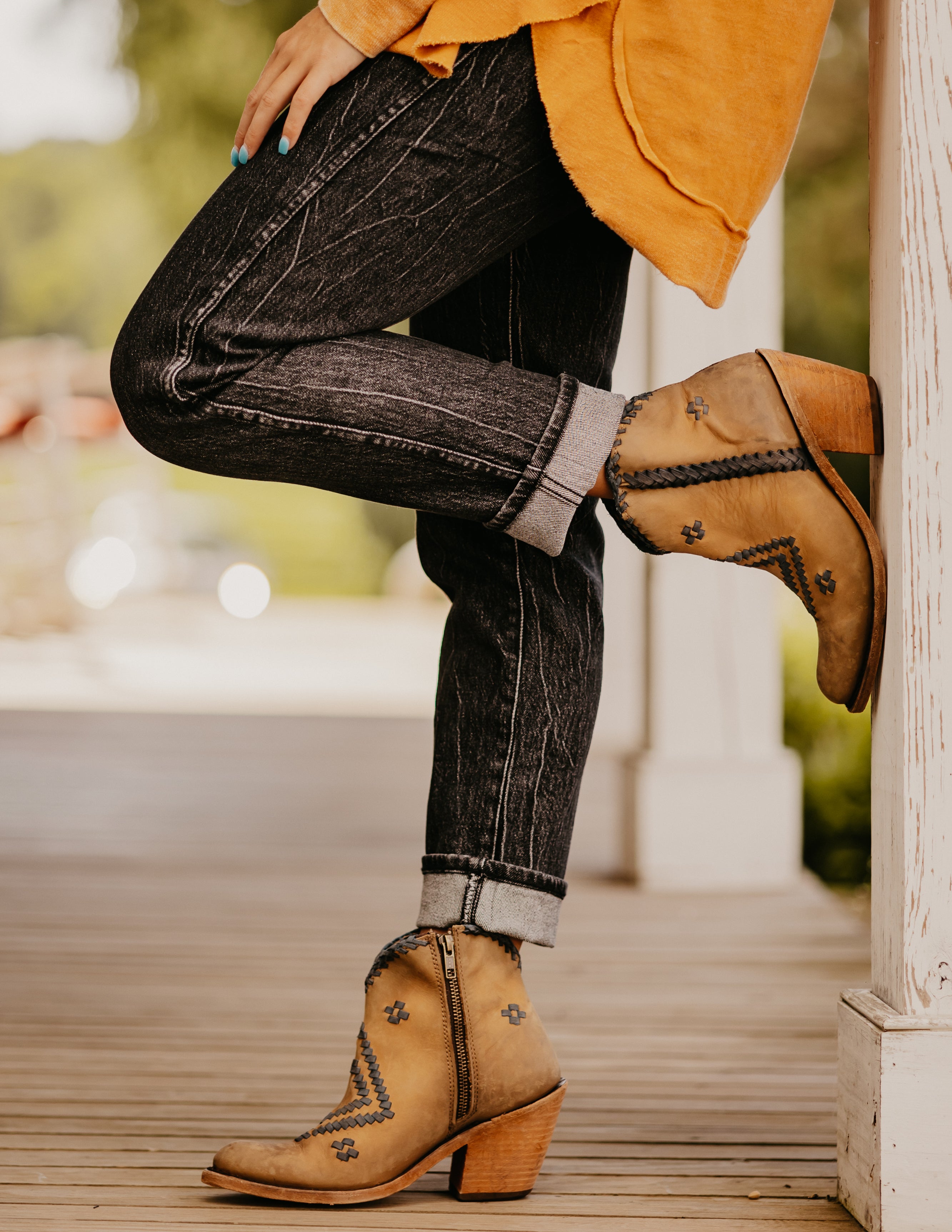 The Sade Aztec Embroidered Bootie