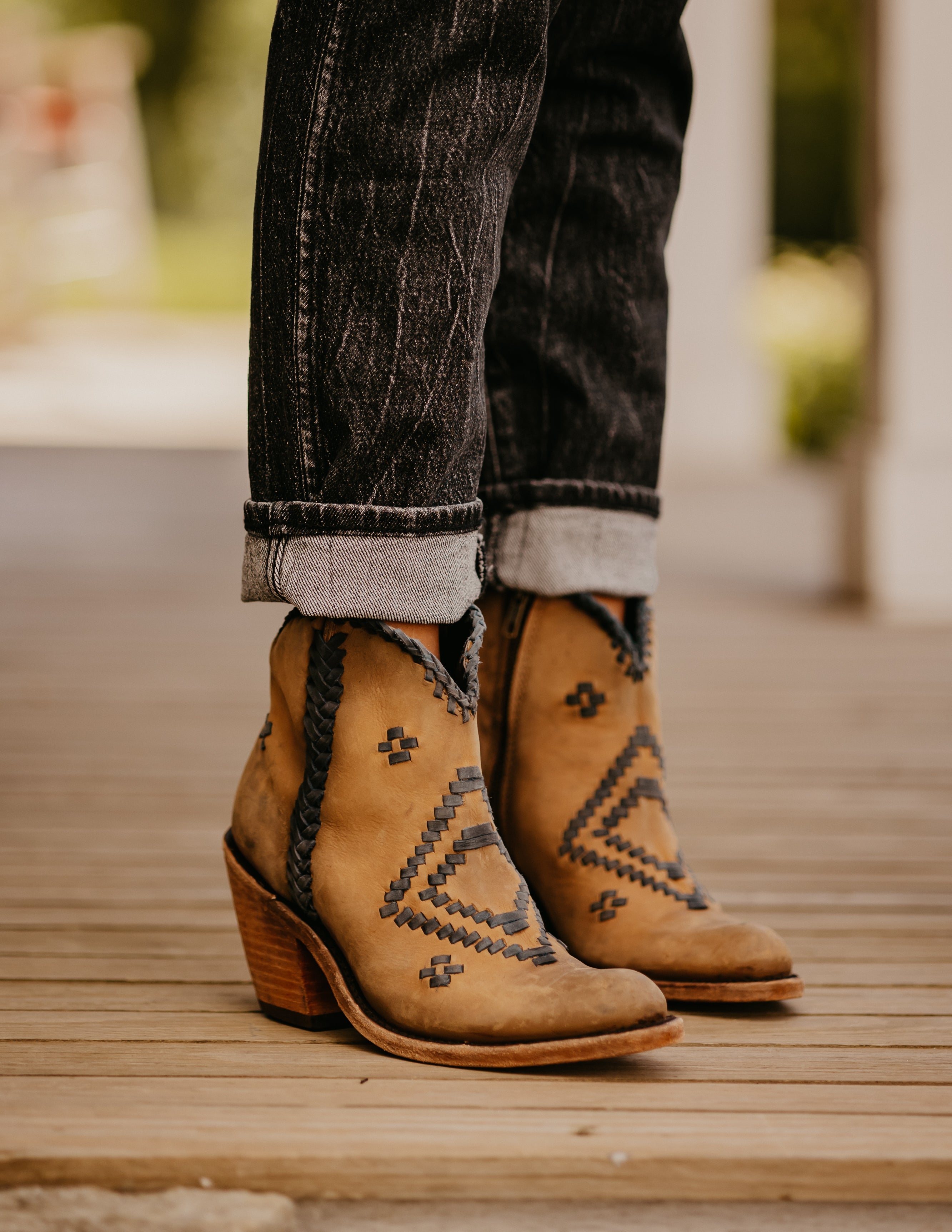 The Sade Aztec Embroidered Bootie