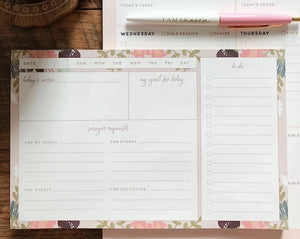 Daily Notepad • Pink Floral