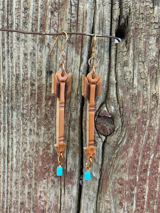 Leather Arrow Earrings