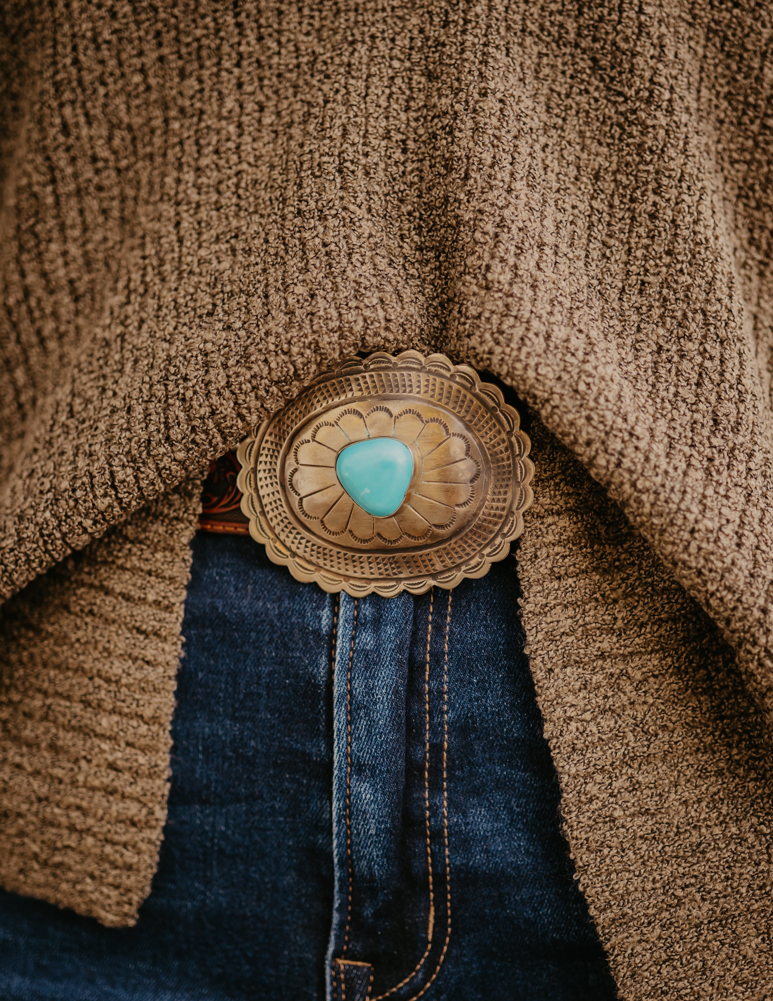The Badlands Turquoise Buckle - The Branded Blonde
