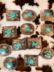 The Badlands Turquoise Buckle - The Branded Blonde
