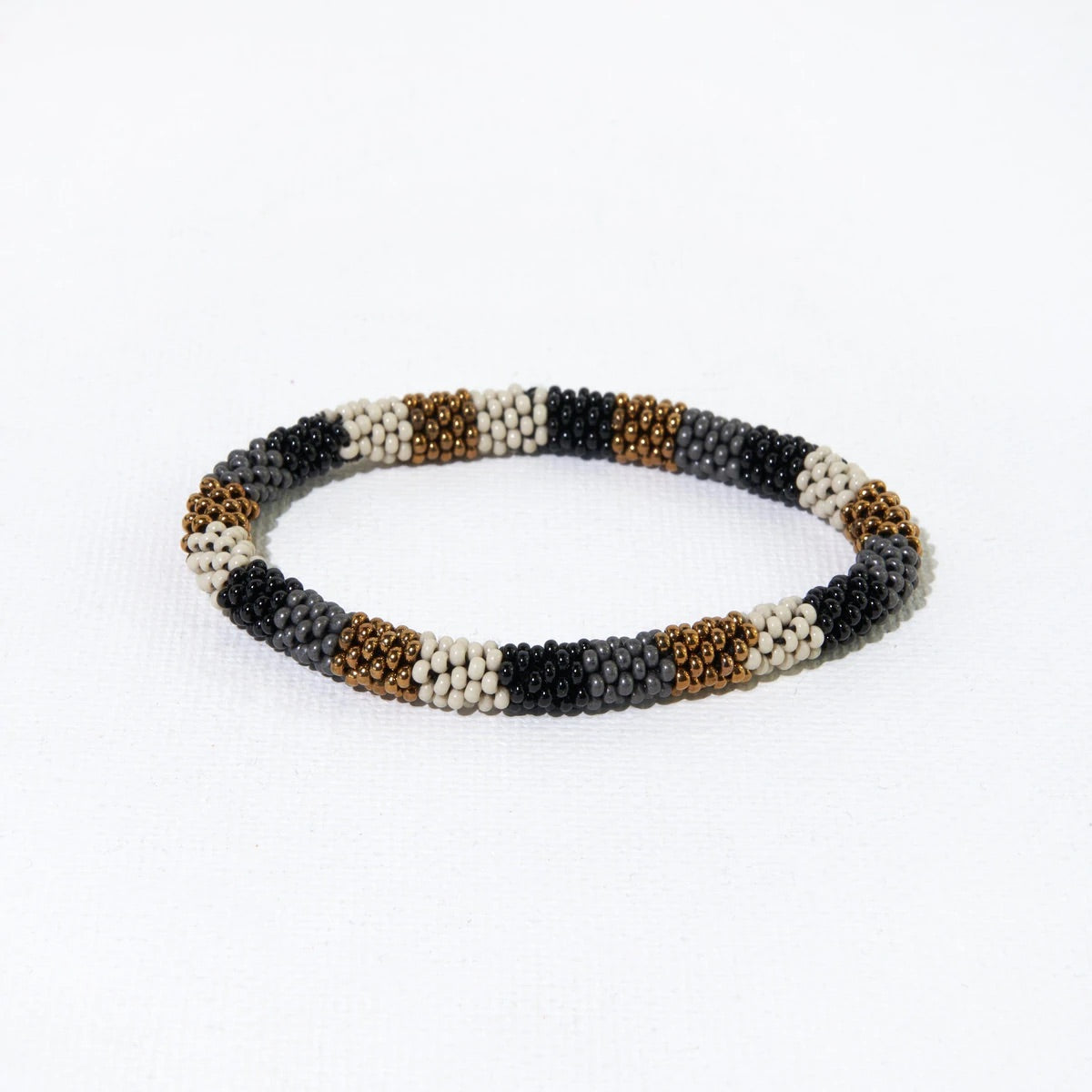 Black + Gold Stripe Bracelet - The Branded Blonde