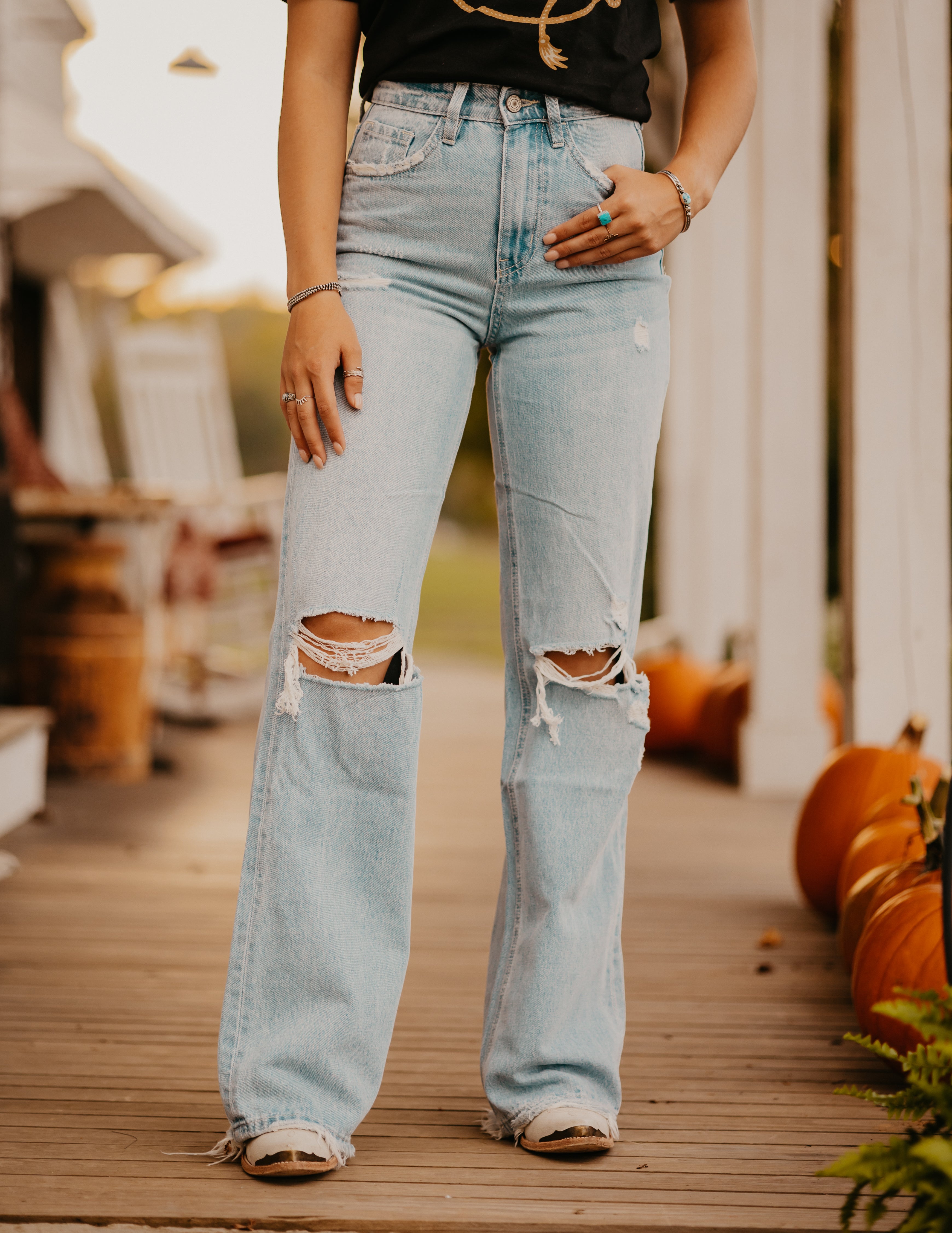 Western Promise 90's Flare - The Branded Blonde