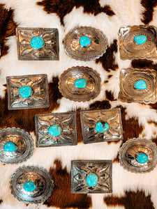 The Badlands Turquoise Buckle - The Branded Blonde
