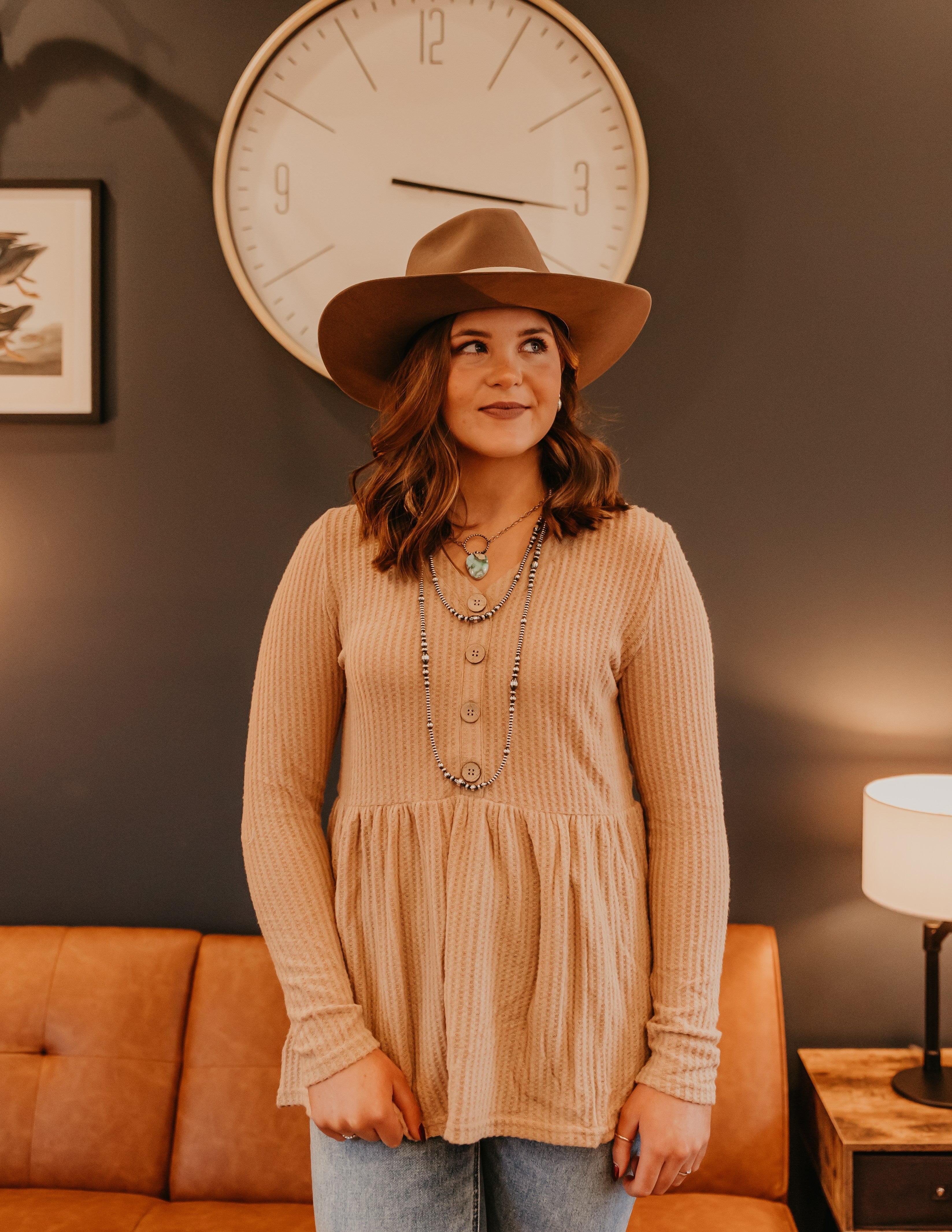 The Khaki Baby Doll Top