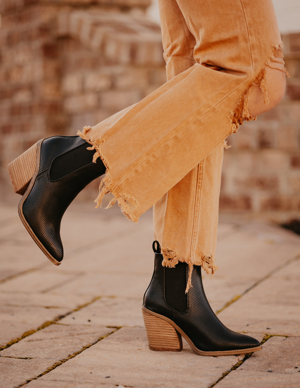 The Blaze Black Bootie - The Branded Blonde