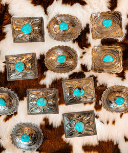 The Badlands Turquoise Buckle - The Branded Blonde