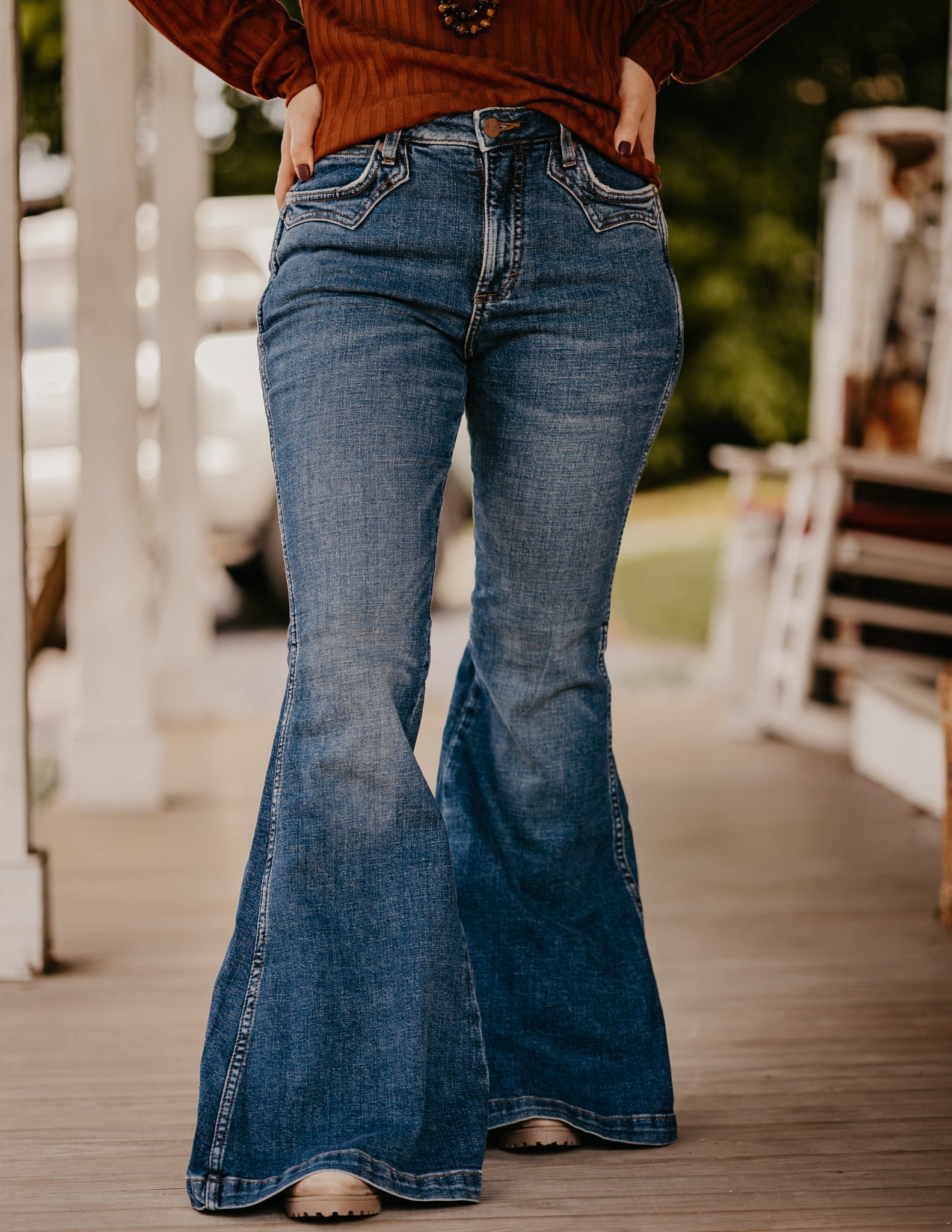The Kase Wrangler Bell Bottom - The Branded Blonde