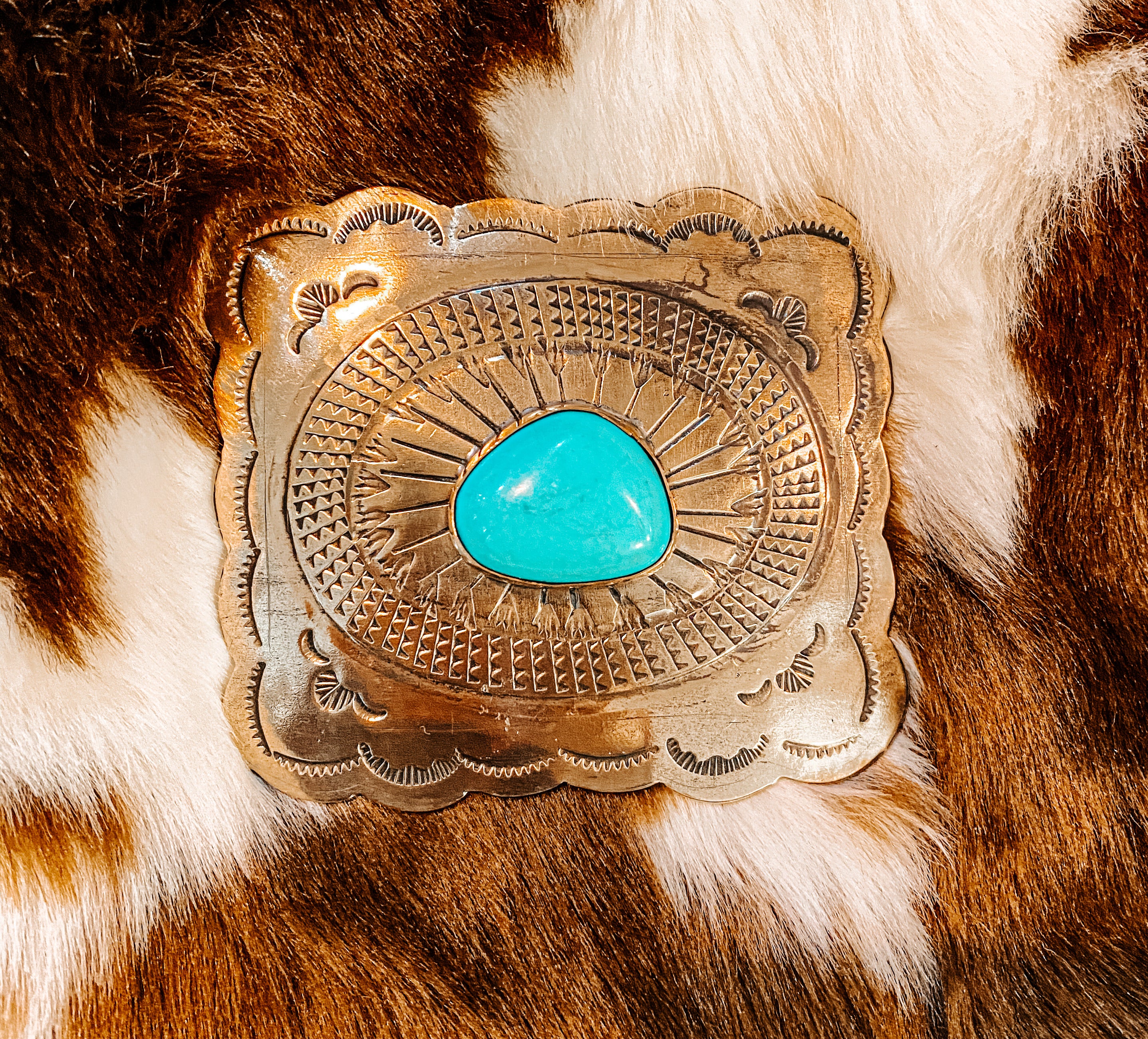 The Badlands Turquoise Buckle - The Branded Blonde