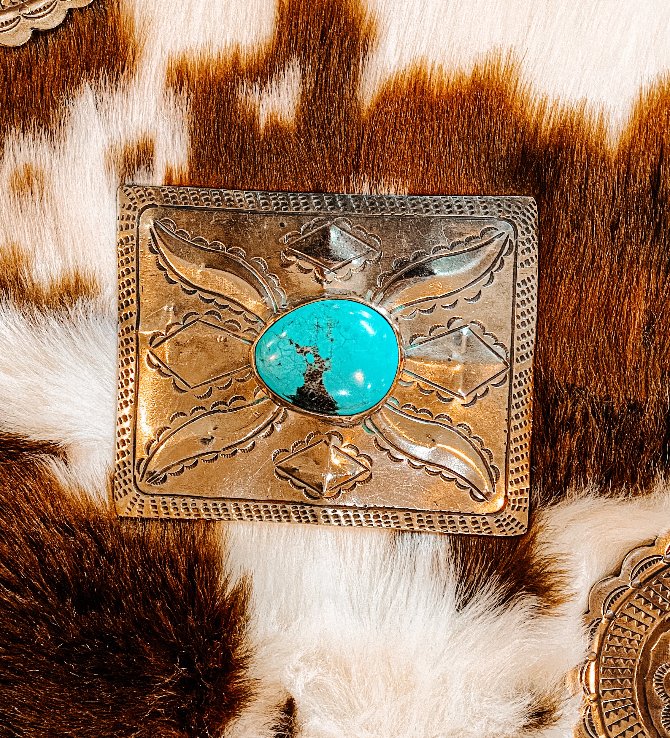 The Badlands Turquoise Buckle - The Branded Blonde