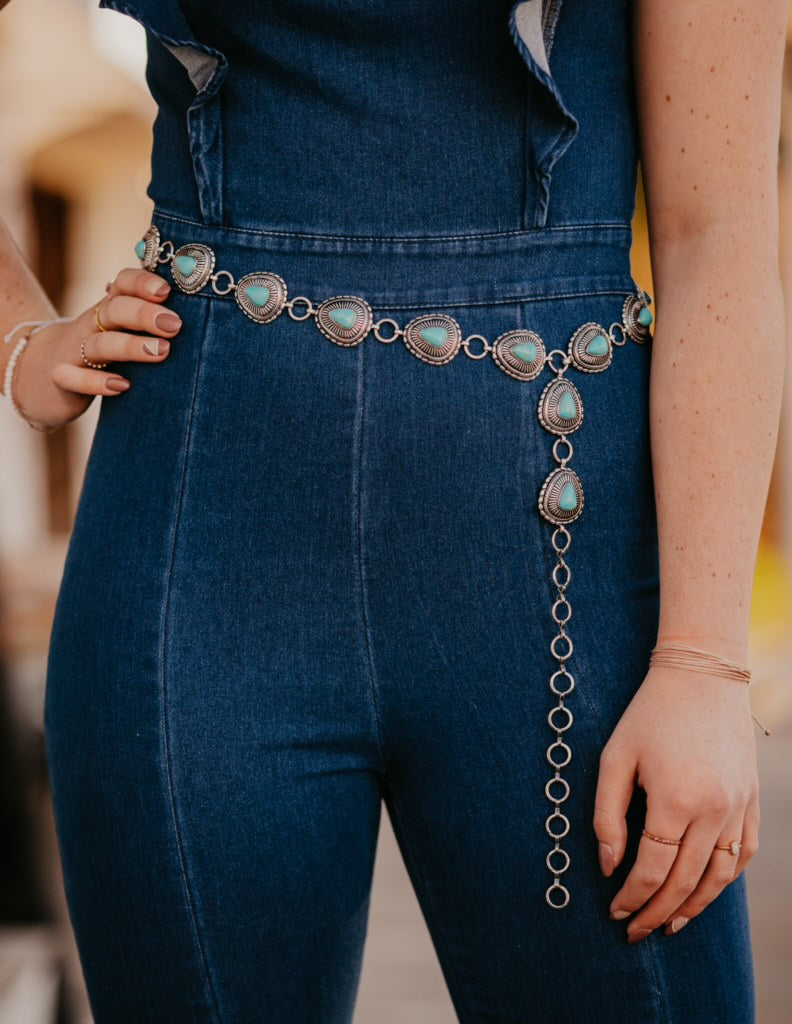 The Halsey Concho Belt - The Branded Blonde