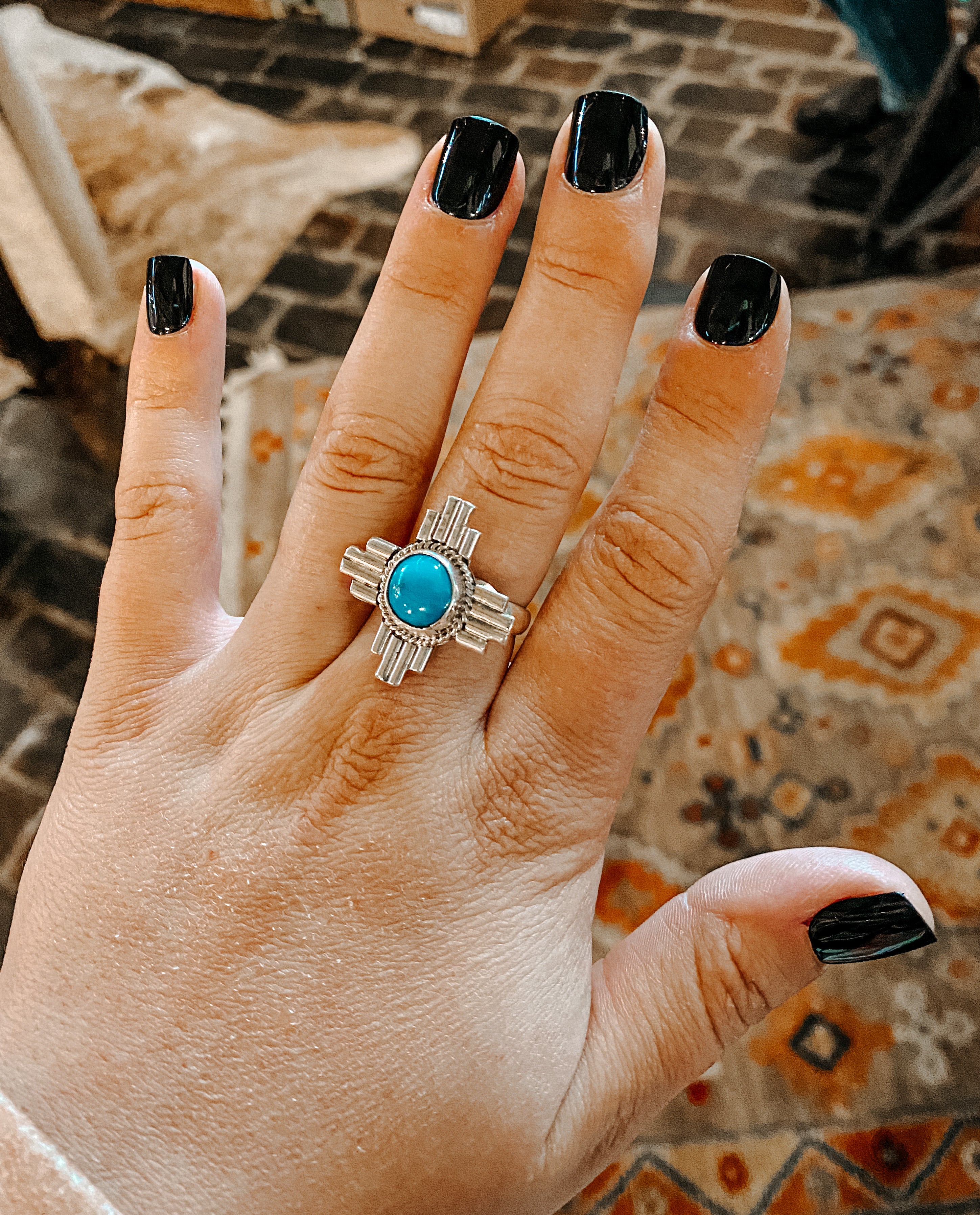 Zia Turquoise Ring - The Branded Blonde